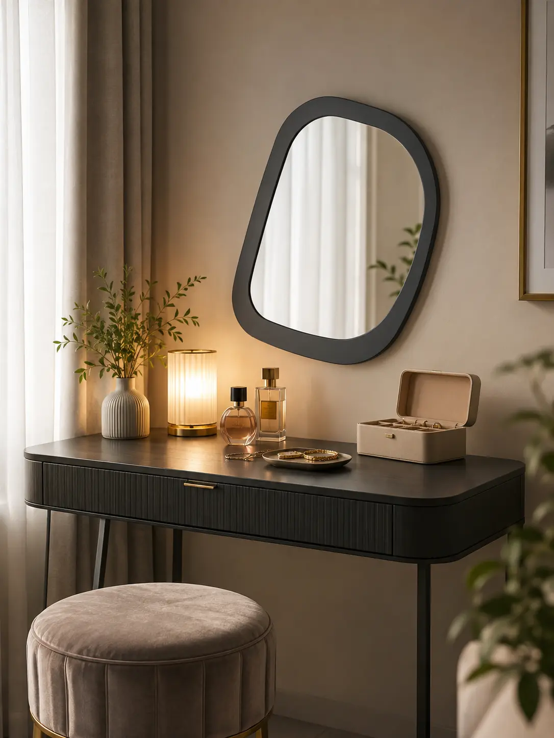 Зеркало в раме "Гармония", 40х50 см, Графит