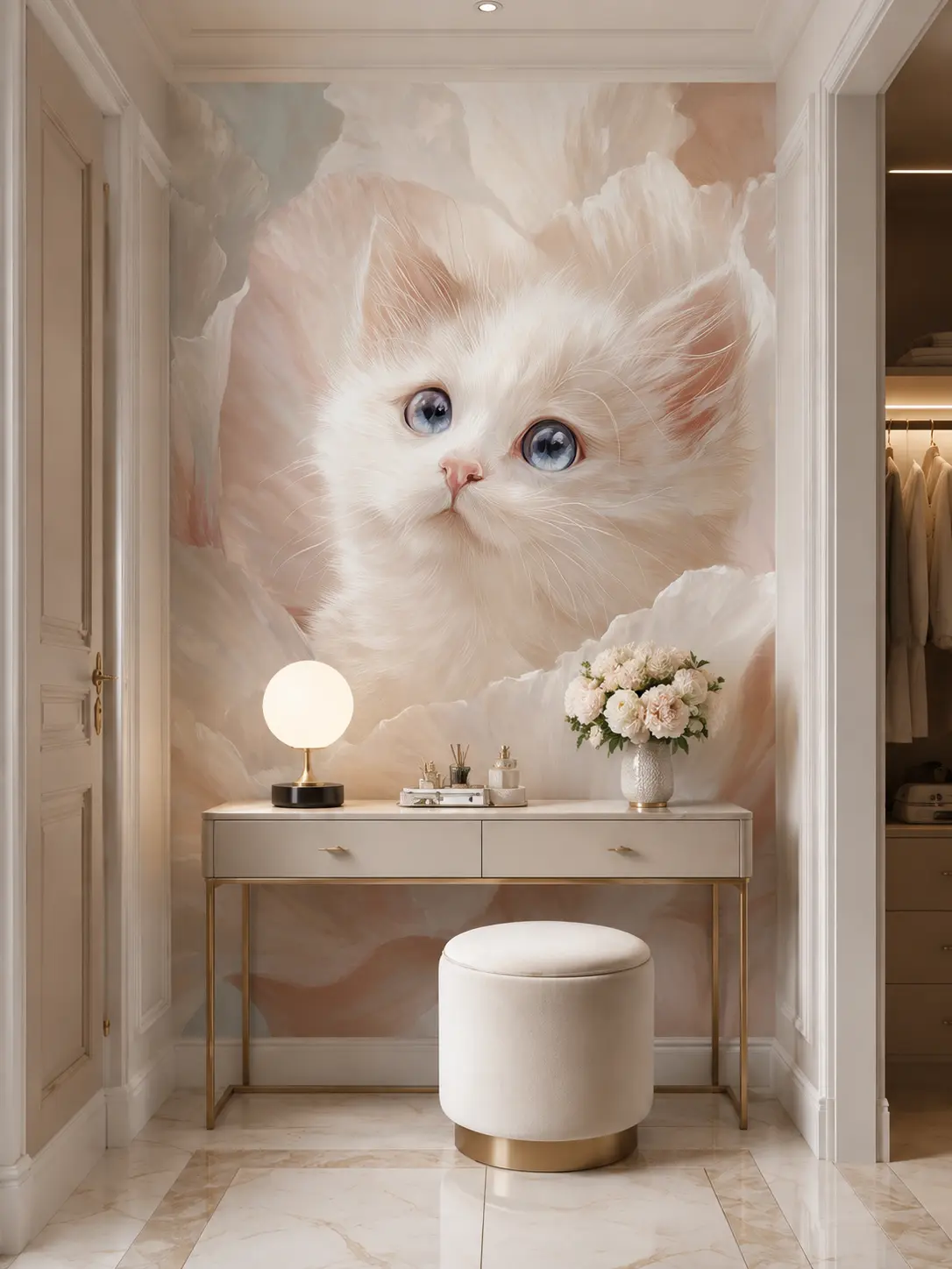 Розовый котёнок
