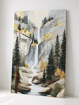 Водопад в лесу