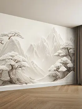 Японский пейзаж, 3D-барельеф